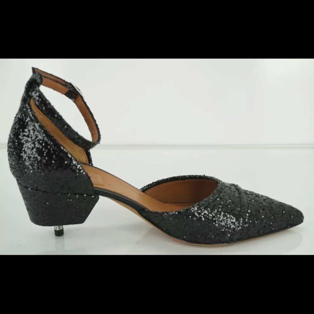 GIVENCHY Black glitter pump size 10